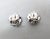 Metal Vintage 1950s Signed Jomaz Pavé Clear Rhinestone & Faux-Sapphire Flower Clip Earrings-2 Pieces For Sale - Image 7 of 8