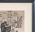 Wood Abraham Phillips Signed Etching Organ Grinder Street Scene 1925 For Sale - Image 7 of 14