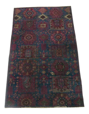Antique Indian Agra Traditional Design Rug 6'8''x3'11''