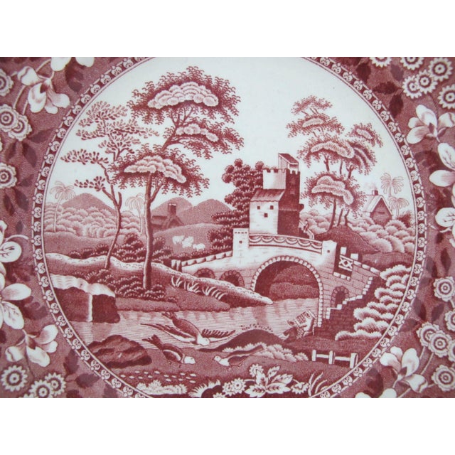 Ceramic Copeland Spode Tower Pink Pastoral 7 3/4" Salad Plate Set of 5 For Sale - Image 7 of 10