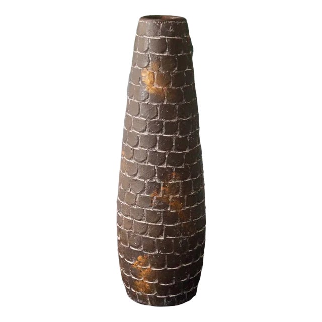 Large Brutalist Ceramic Vase, Netherlands, 1960s For Sale