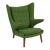 Papa Bear with Green Hallingdal Fabric By Hans J. Wegner For Sale - Image 5 of 5