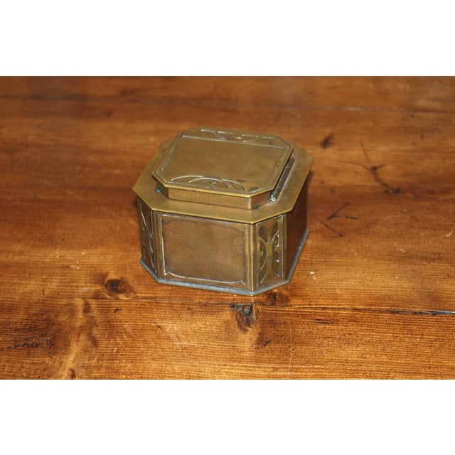 Art Deco Vintage Silver Crest Gold Over Bronze Ink Well For Sale - Image 3 of 12