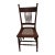 Antique Early American Wood Chair Cane Seat Dark Tone For Sale