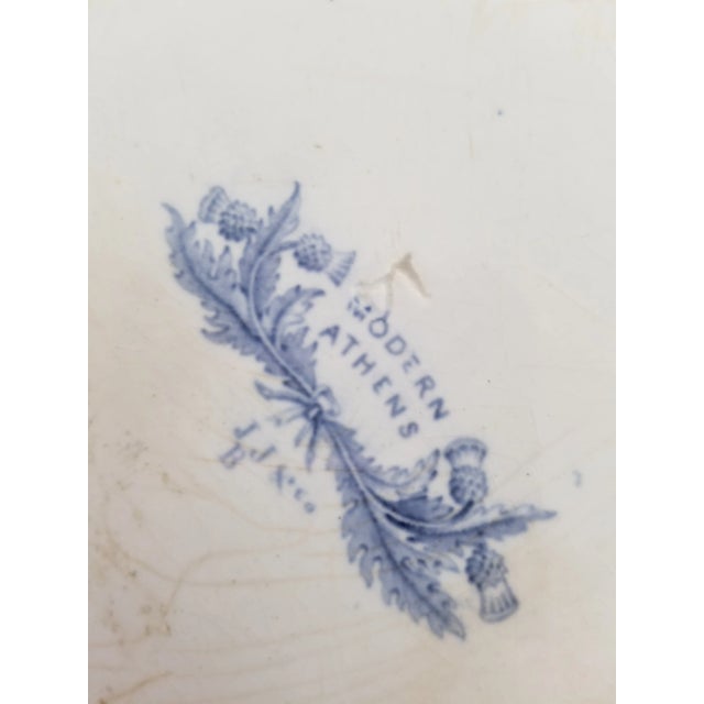 Ceramic Mid 19th Century Blue and White Transferware Platter For Sale - Image 7 of 12