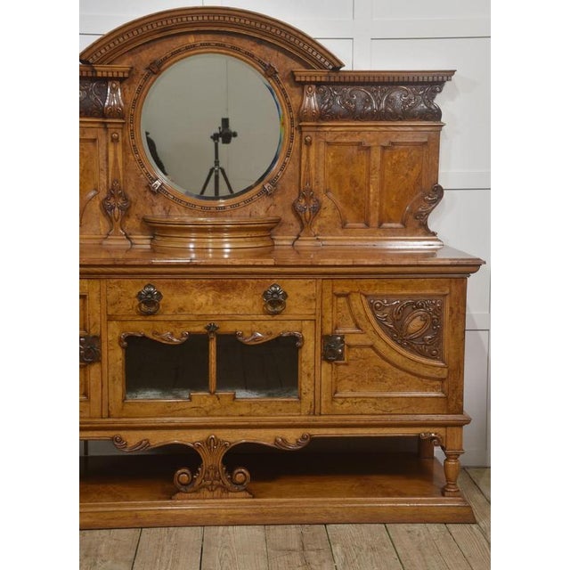 Carved Pollard Oak Sideboard For Sale - Image 6 of 18