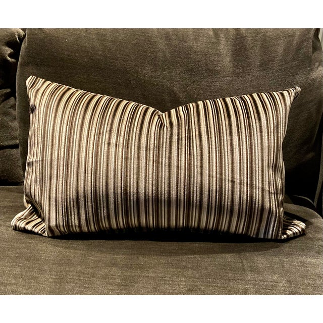 This Striped Velvet Lumbar Decorative Pillow Cover is a stylish addition to any bedroom or living room. Made from...