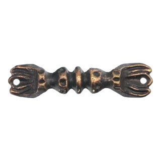 Vintage 1.625 In. Brass Drawer Flat Bridge Pull For Sale
