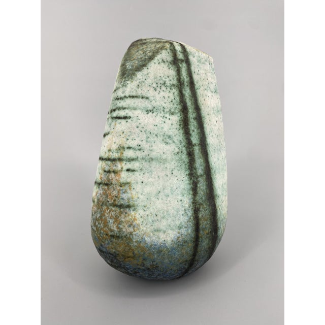 Mid-Century Modern Mid-Century Studio Ceramic Flower Vase by Ágoston Simó, Hungary For Sale - Image 3 of 16