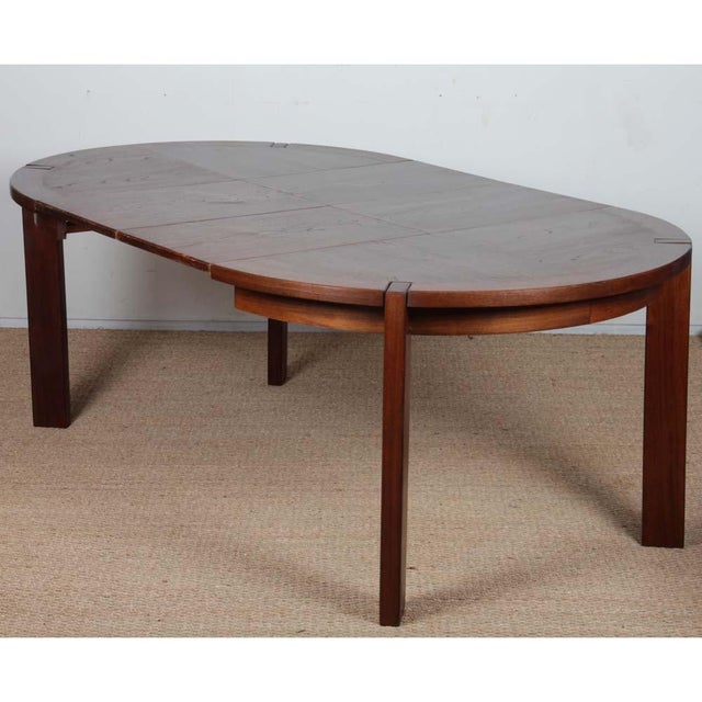 Wood Round Extendable Wooden Dining Table from Monopoly, 1970s For Sale - Image 7 of 16