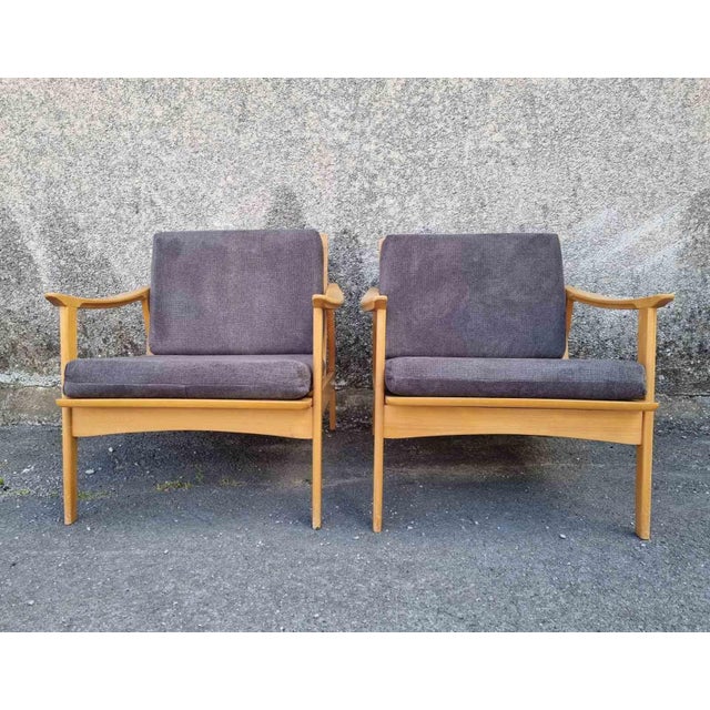 Wood Scandinavian Modern Lounge Armchairs, Sweden, 1960s, Set of 2 For Sale - Image 7 of 16