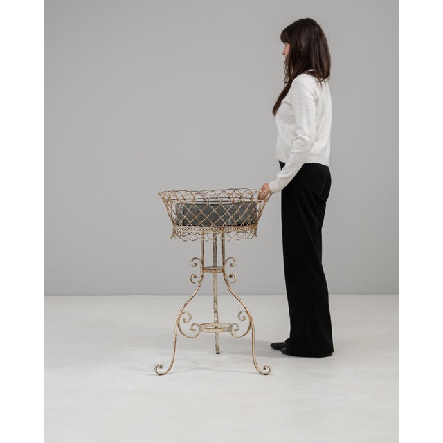 20th Century French White Painted Metal Flower Stand For Sale - Image 18 of 18