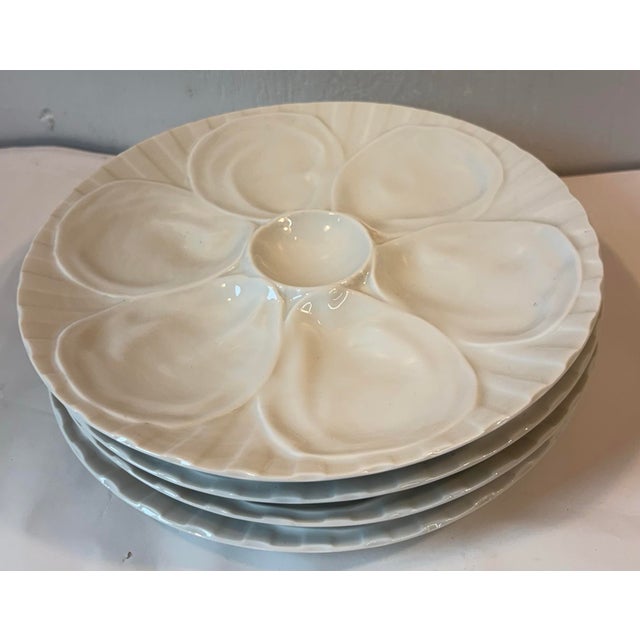 Pillivuyt et Cie Vintage French Pillivuyt Ivory Oyster Plate For Sale - Image 4 of 9