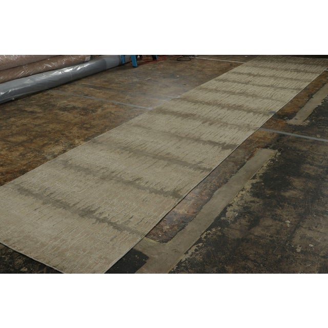 Contemporary Rug & Kilim’s Oversized Abstract Runner Rug in Beige-Brown Tones For Sale - Image 3 of 8