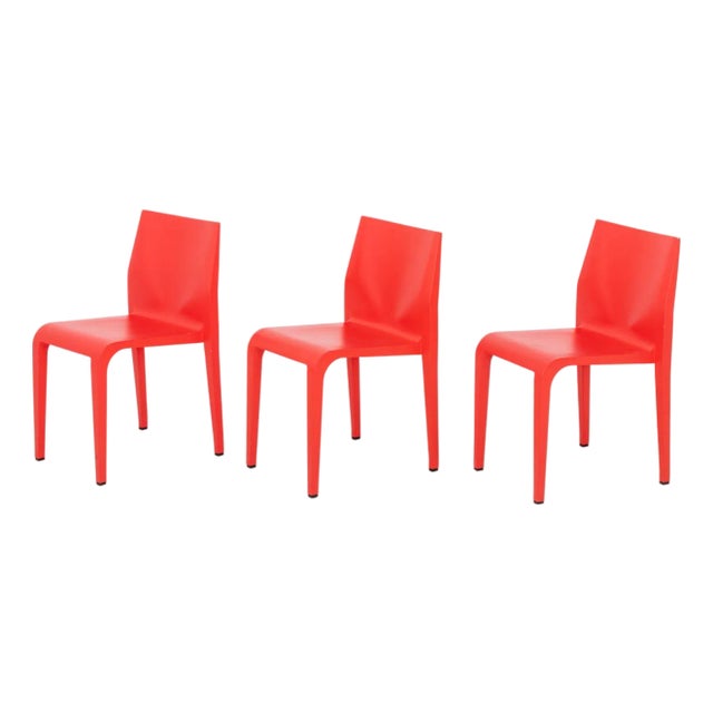 Alias "Laleggera" Red Stacking Chairs, 3 For Sale