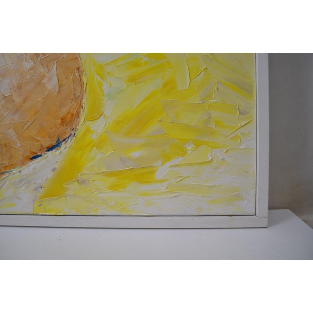 Alexandre Pergler de Perglas (Contemporary French School – 20th century) "Yellow Draped Nude" Oil on canvas signed and...