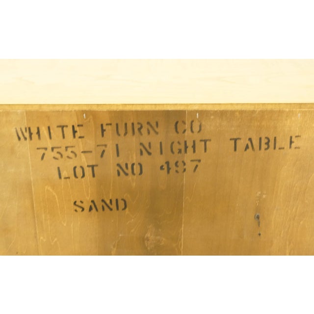 White of Mebane Contemporary Asian Inspired 26" Cabinet Nightstand 755-71 in Sand Finish For Sale - Image 10 of 11