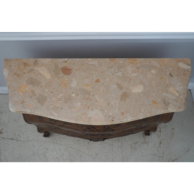 Italian 3 Drawer Continental Walnut Finish Commode For Sale In Philadelphia - Image 6 of 18