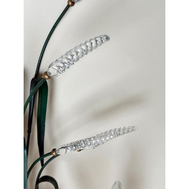 Crystal 4-Arm Wheat Sheaf Wall Sconces from Banci Firenze, Italy, 1980s, Set of 2 For Sale - Image 11 of 17