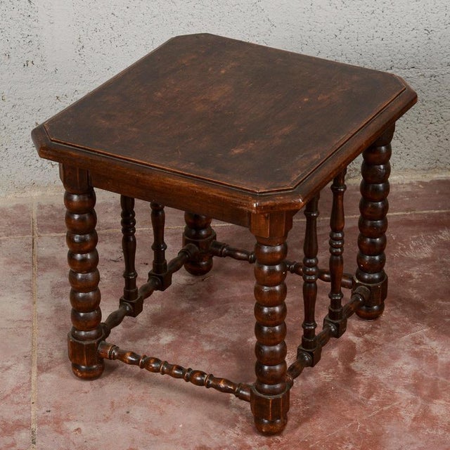 Carved and Turned Wooden Stools, 1800s, Set of 2 For Sale - Image 9 of 11