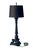 Late 20th Century Black Lacquered Metal Candlestick Desk Lamp on Tripod Base For Sale - Image 4 of 5