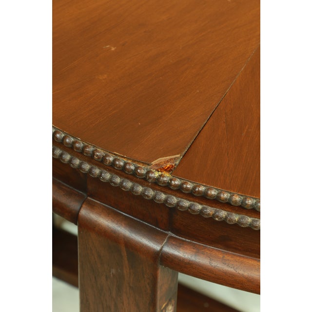 Robert Irwin 1950s Round Walnut Table Mid Century Modern, Card or Office Table For Sale In Los Angeles - Image 6 of 11