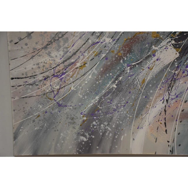 Modern Oil on Canvas Painting 60" X 48" For Sale - Image 4 of 8