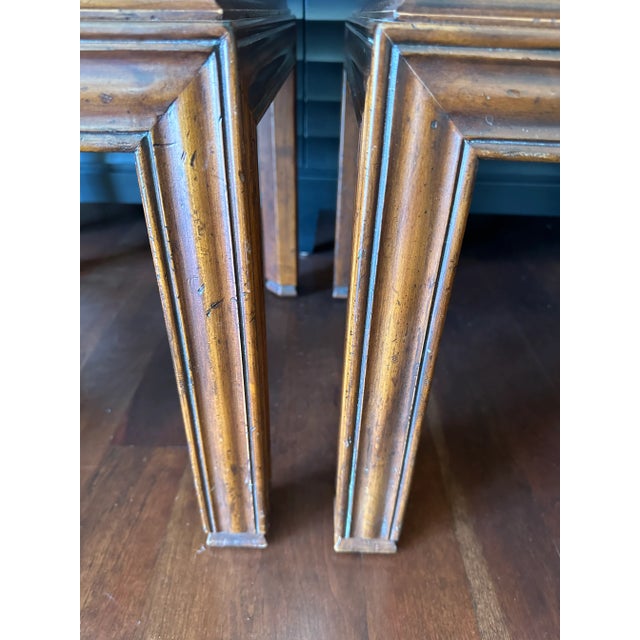 1970’s Brass Topped Signed John Widdicomb Tables - a Pair For Sale - Image 9 of 12