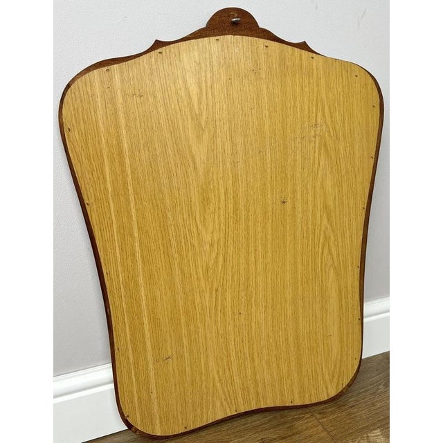 Gold Vintage French Mirror in Oak For Sale - Image 8 of 9