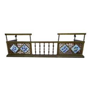 19th Century English Brass Fireplace Fender