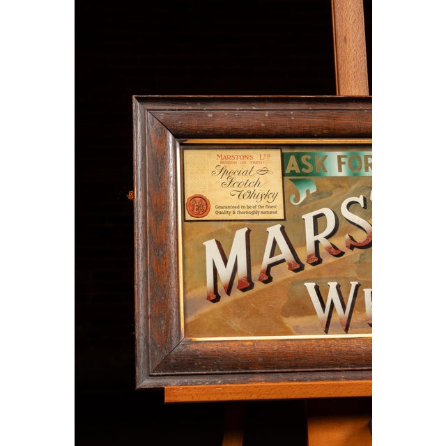 c. 1900s; mfd. by H. Bull & Sons for Marston's, Ltd. - Burton-on-Trent, England Reverse painted on glass (ROG) advertising...