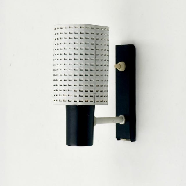 Modern Modernist Wall Reading Lamp in Perforated Metal by Hala, Netherlands, 1970s For Sale - Image 3 of 15
