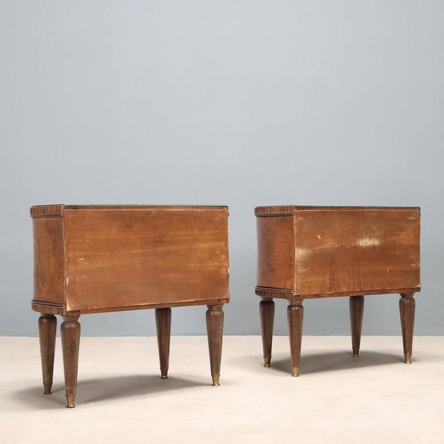 Brown Bedside Tables, 1950s-1960s, Set of 2 For Sale - Image 8 of 9