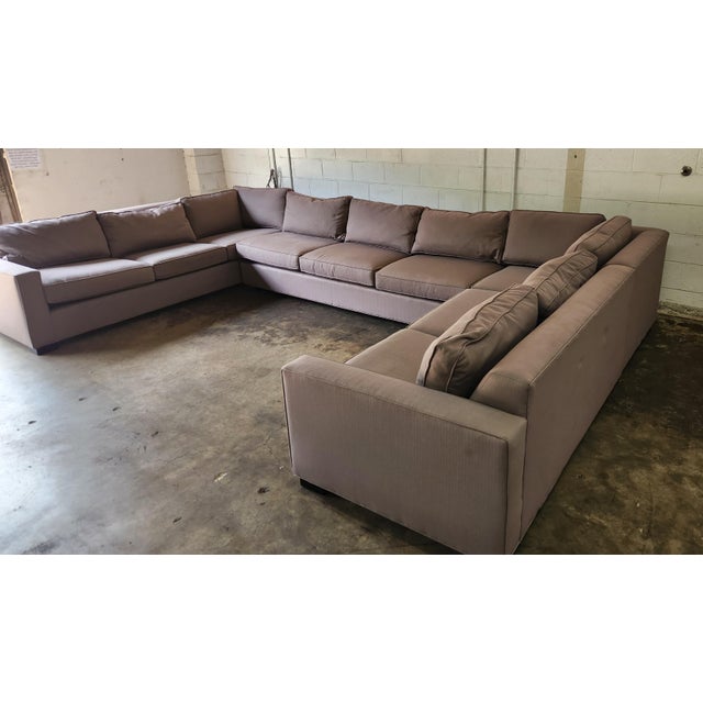 Gray Very Large Mitchell Gold Bob Williams Sectional Sofa For Sale - Image 8 of 13