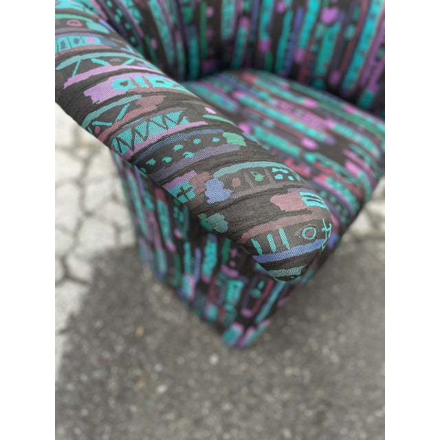 Late 20th Century Split-Back Barrel Club Chair by Milo Baughman for Thayer Coggin For Sale - Image 10 of 12