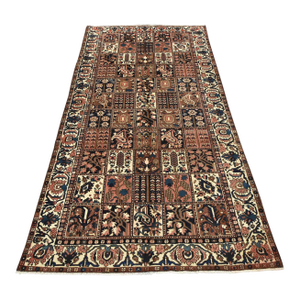 Bakhtiari Rug 5’6” X 9’11” Multicolor Wool Semi-Antique Hand-Knotted Carpet