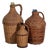 Antique Glass and Wicker Demijohns, 1920s Set of 3 For Sale
