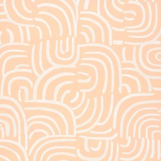 Sample - Schumacher x BACKDROP New Beat Wallpaper in Light Peach For Sale
