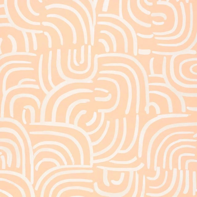 Sample - Schumacher x BACKDROP New Beat Wallpaper in Light Peach For Sale