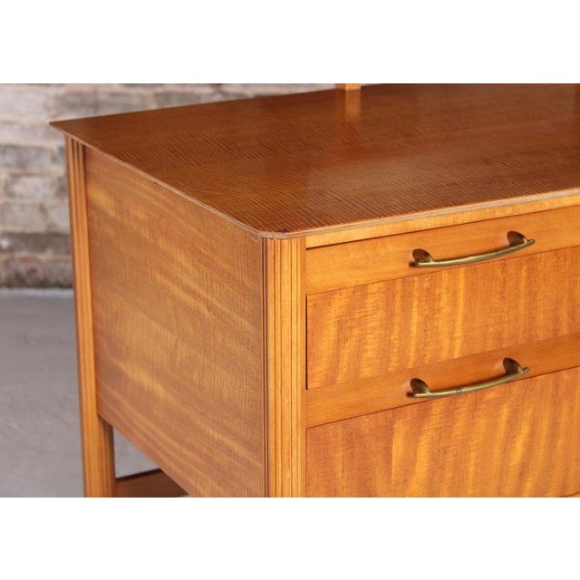 Mid-Century French Mahogany Dressing Table with Mirror, 1960s For Sale - Image 10 of 13