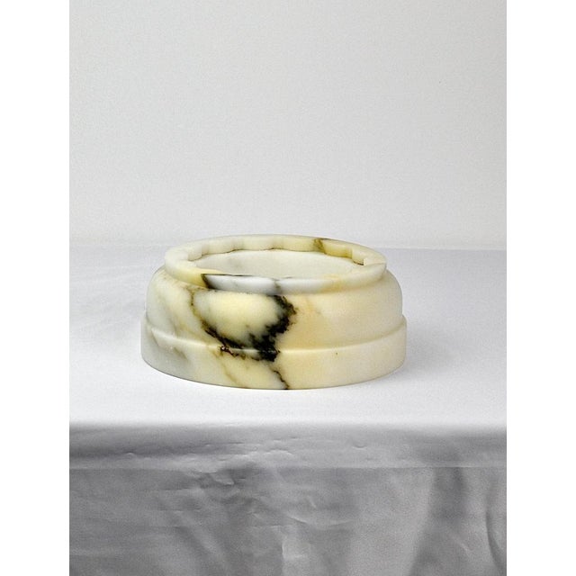 Handmade Column Vase in Satin Green Guatemala Marble by Fiammetta V. For Sale - Image 6 of 18