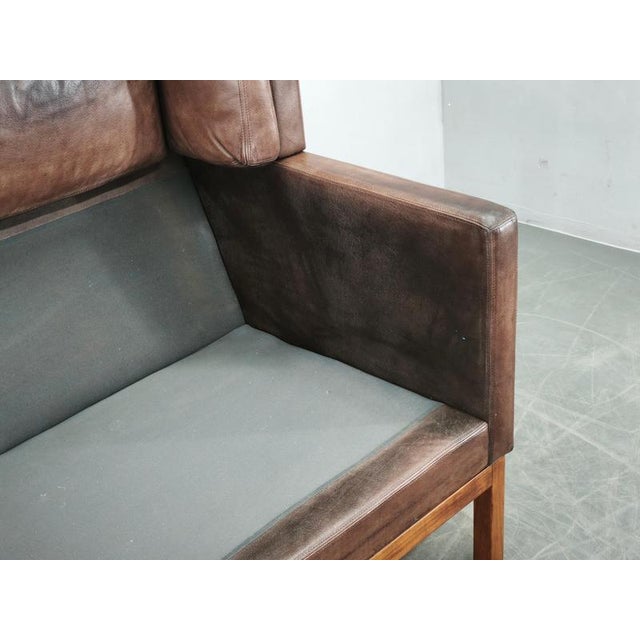 1960s JK 922 Wagon Leather Sofa by Jørgen Kastholm, Denmark, 1960s For Sale - Image 5 of 18