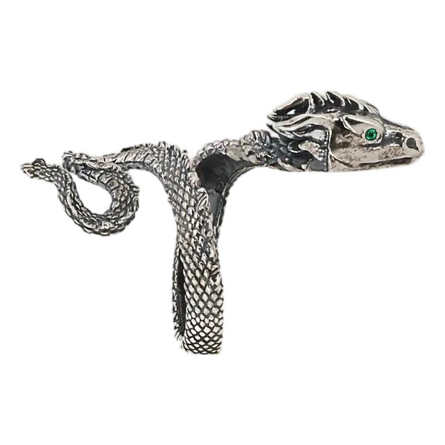 Sterling Silver Rebirth Snake Ring, Size 5 For Sale