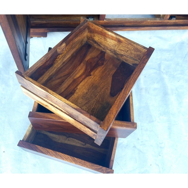 Brown Large Rosewood Chest of Drawers, 1990s For Sale - Image 8 of 18