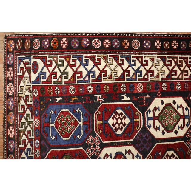 Antique Zabihi Collection Shirvan Rug - 3'11" x 5'10" For Sale - Image 4 of 8