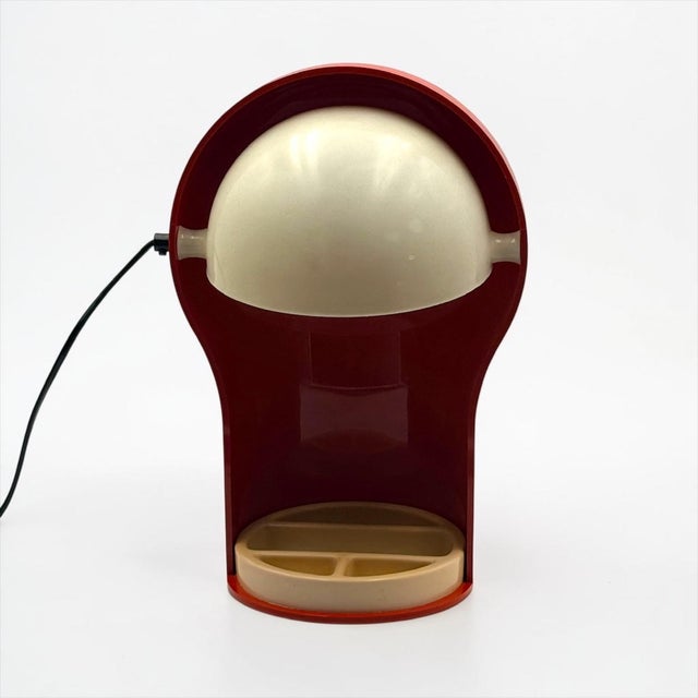 1960s Red Telegono Desk Lamp by Vico Magistretti for Artemide, Italy, 1970s For Sale - Image 5 of 12