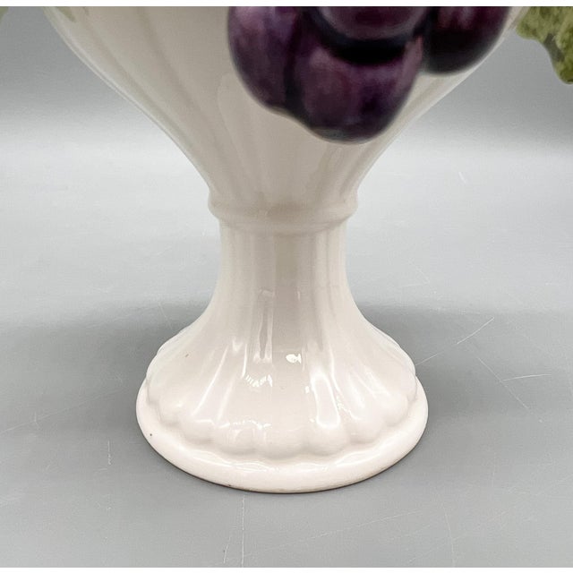 Vintage Italian-Attributed Ceramic Fruit Topiary on Pedestal – Tuscan / Hollywood Regency / Cottagecore For Sale - Image 9 of 14