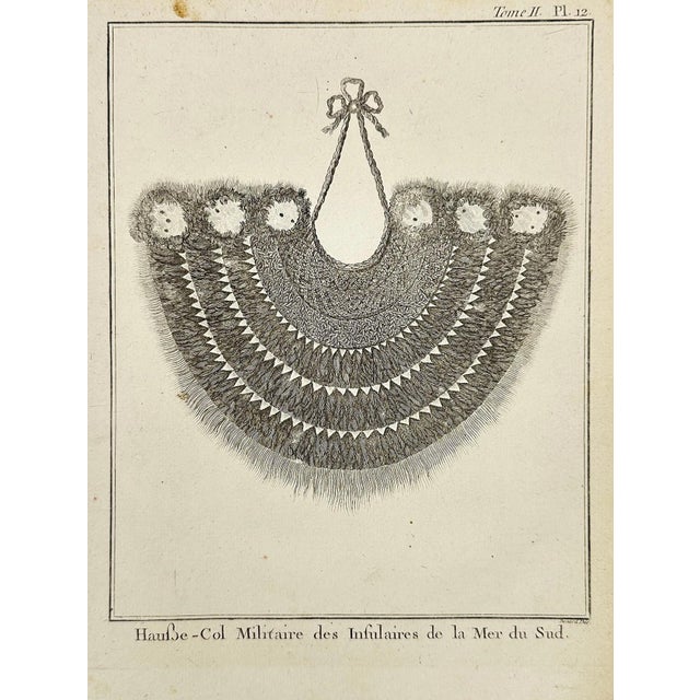 Tribal Robert Bénard Copperplate Engraving – Military Gorget of the Islanders of the South Sea (1785) For Sale - Image 3 of 3