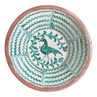Large Spanish Fajalauza Ceramic Lebrillo Bowl For Sale