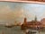 Paint Antique Venetian Canal Scene Oil Painting Gondolas Bridge Italian Landscape For Sale - Image 7 of 8